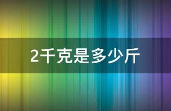 两千克是多少斤