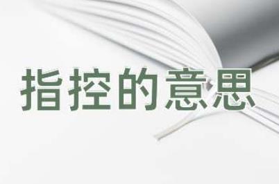 指控是什么意思？指控的造句例句