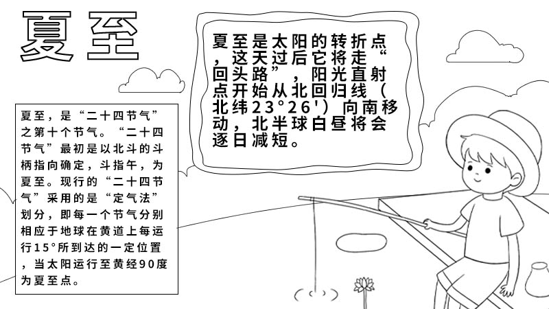夏至手抄报内容